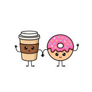 Coffee & Donut Sticker