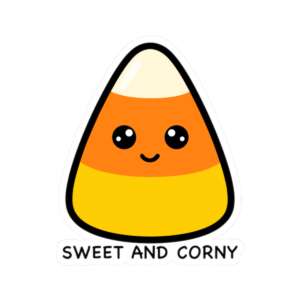 Sweet & Corny Candy Corn Sticker