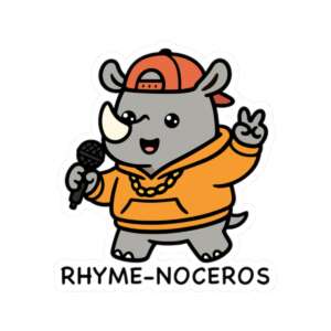 Rhyme-noceros Rhino Sticker