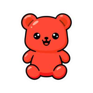 Red Gummy Bear Sticker