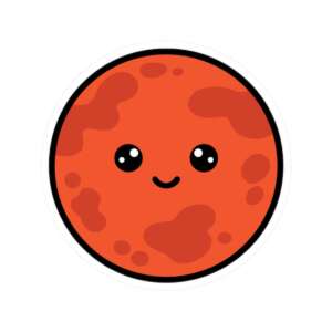 Mars Planet Sticker