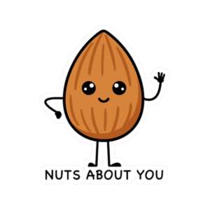 Nuts About You Almond Sticker
