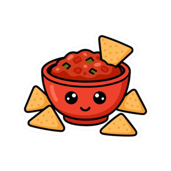 Bowl of Nachos & Salsa Sticker