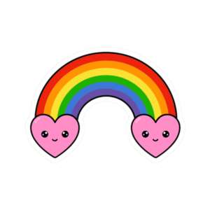 Pink Heart Rainbow