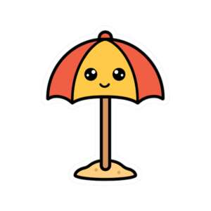 Beach Umbrella Sticker
