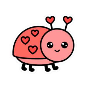 Red Love Bug Sticker