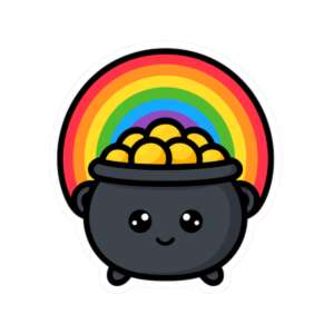 Rainbow Pot of Gold Sticker