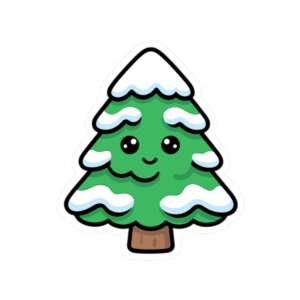 Snowy Tree Sticker