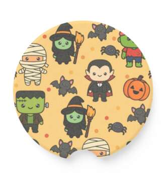 Halloween Set of 2 Soapstone Car Coasters
