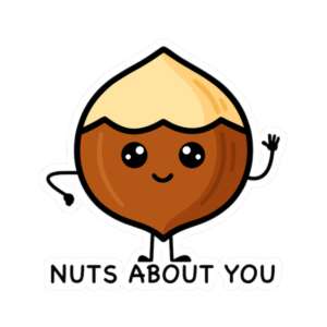 Nuts About You Hazelnut Sticker