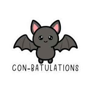 Con-Batulations Bat Sticker