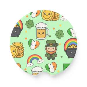 St Patricks Day Set of 2 Soapstone Car Coasters