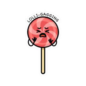 Lolli-Gagging Sticker