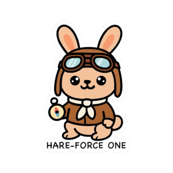 Hare-Force One Rabbit Sticker