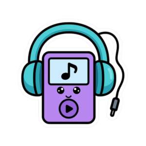 Music Player & Headphones Sticker