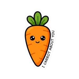 I Carrot About You Carrot Sticker