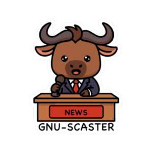 Gnu-Scaster Sticker