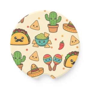 Cinco De Mayo Set of 2 Soapstone Car Coasters