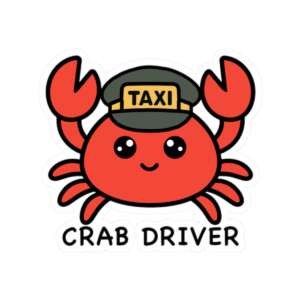 Crab Driver Sticker