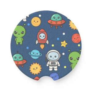 Outer Space Set of 2 Soapstone Car Coasters