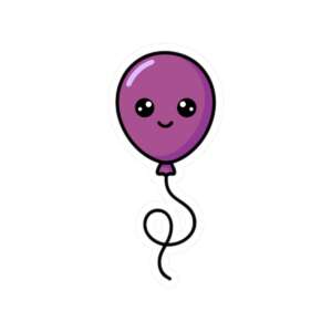 Purple Balloon Sticker